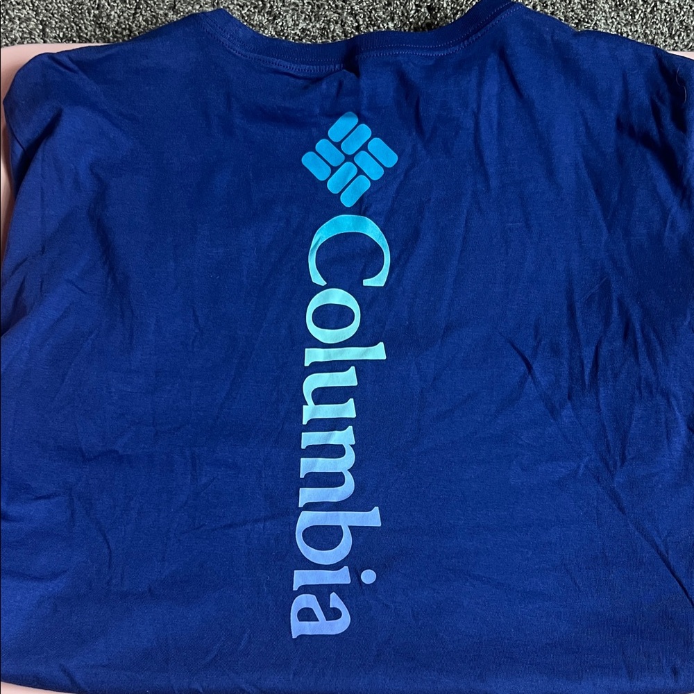 Columbia Royal Blue Crop Short Sleeve Tee